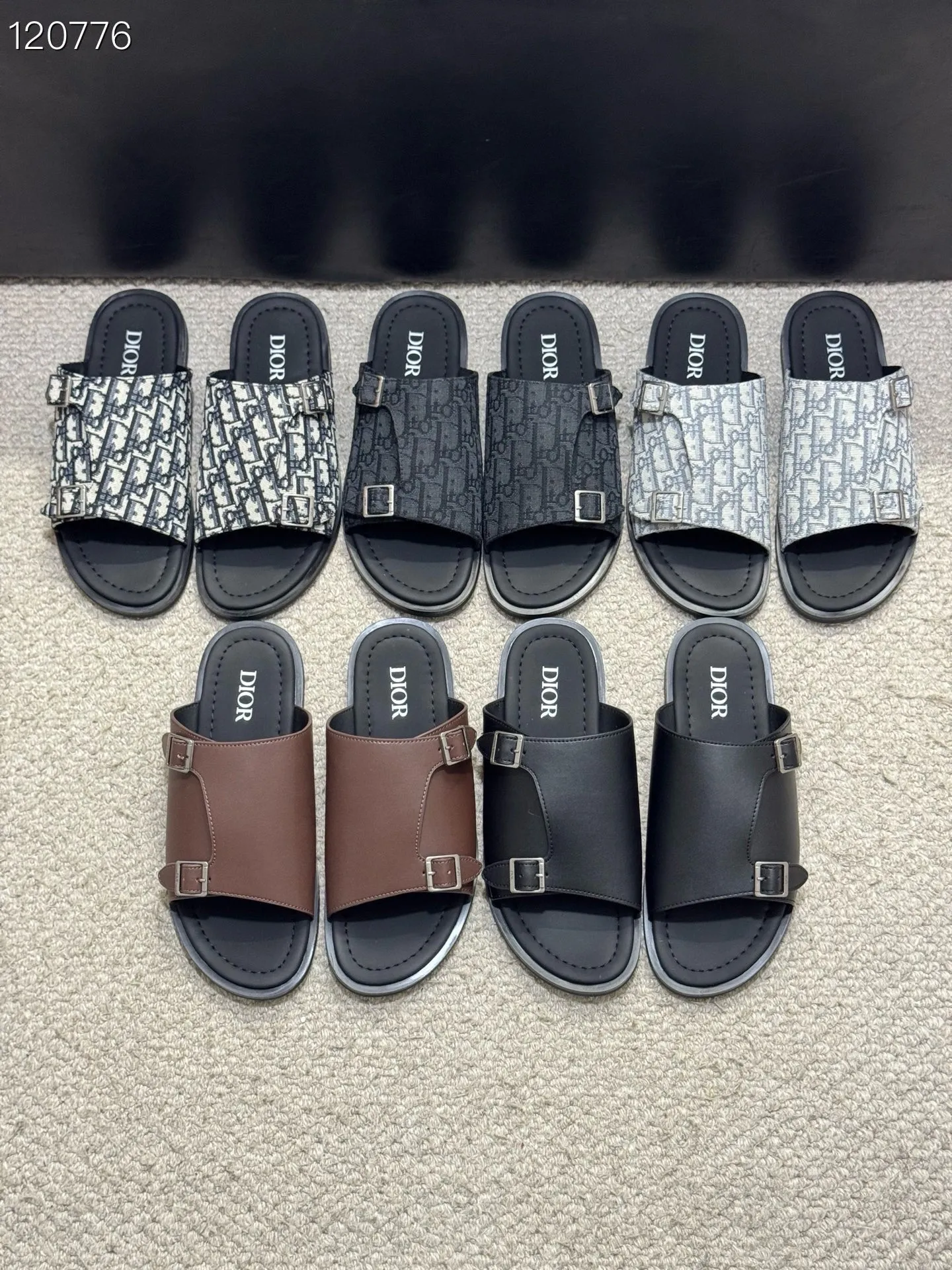 Men's men's shoes 💰320 [New style] 🦇🦇𝐂𝐡𝐫𝐢𝐬𝐭𝐢𝐚𝐧 𝐃𝐢𝐨𝐫 Dior slippers - the latest hot sandals, classic sandals, original replicas, super durable and versatile, cowhide leather with hardware accessories, very comfortable on the feet Look slim and white. Original molded outsole size: 38-44 (.45. Customized